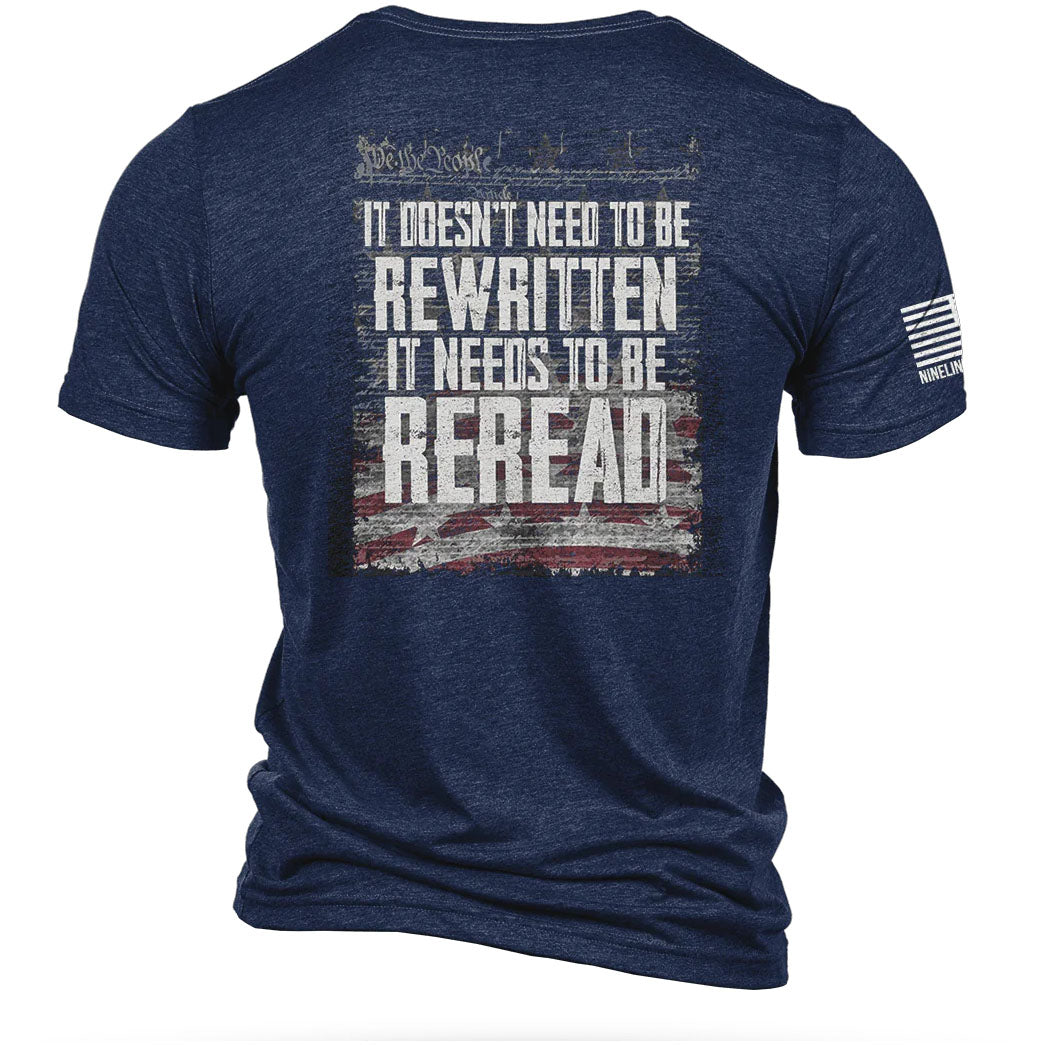 T-Shirt REREAD - Not ReWritten, navy