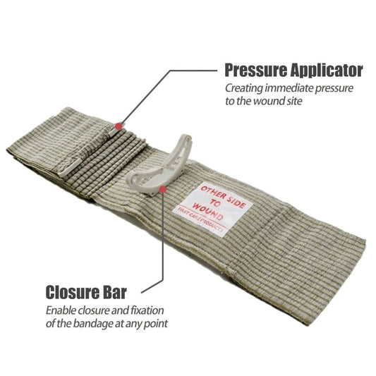 Bandage d'urgence 6 pouces (bandage compressif / bandage israélien)