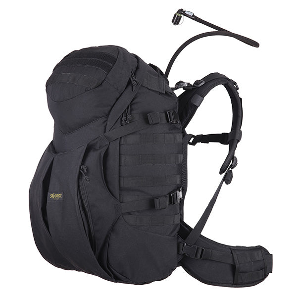 SOURCE, taktischer Trinkrucksack DOUBLE D 45L, black