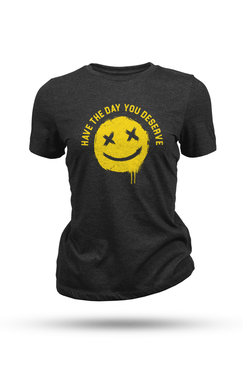 T-shirt femme SMILEY, noir