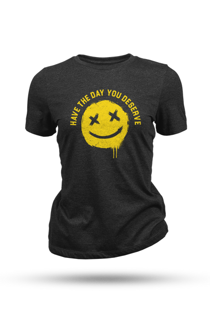 T-shirt femme SMILEY, noir