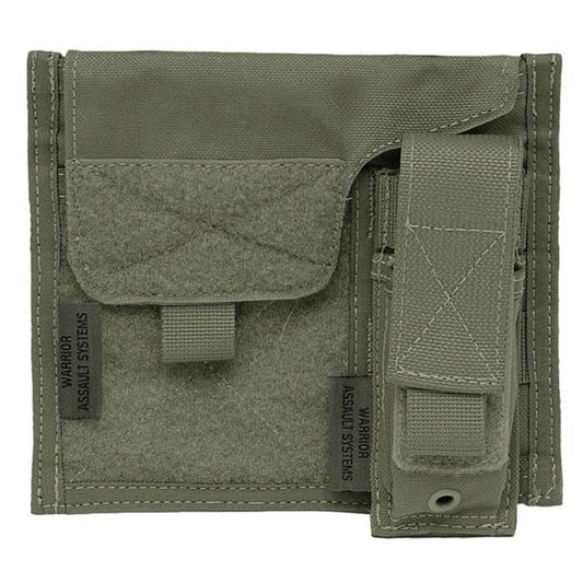 Large Admin Panel with MOLLE Pistol / Torch Pouch, OD green