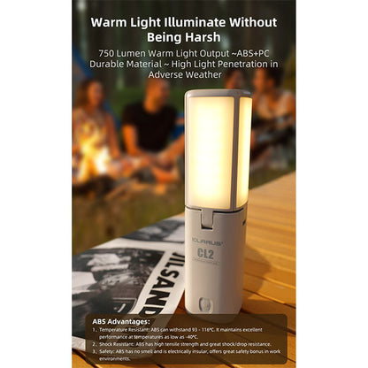 auffaltbare LED Campinglampe CL2, 750 Lumen (inkl. Akkus)